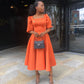 Clementine Dress - Orange