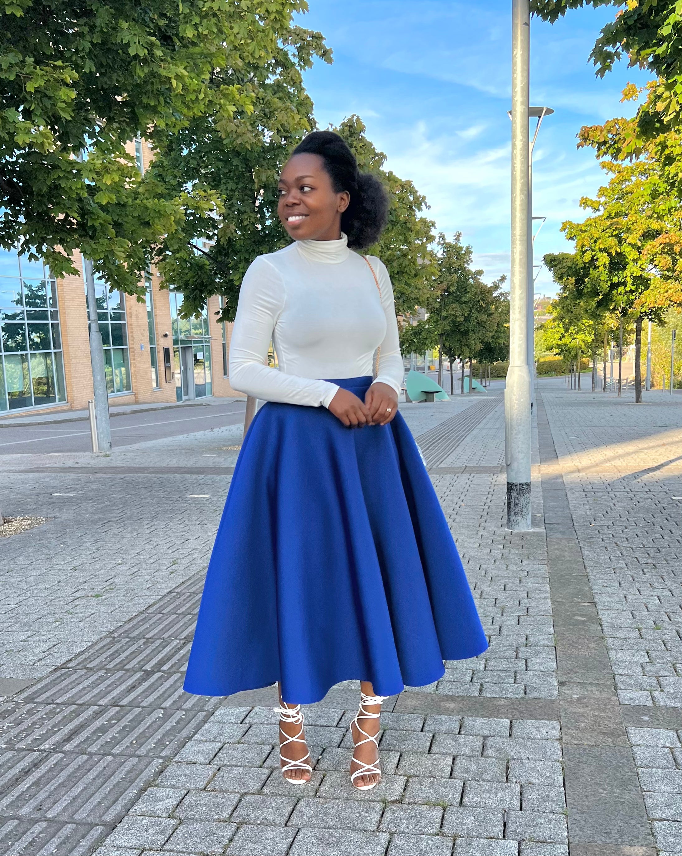 Royal blue big skirt best sale