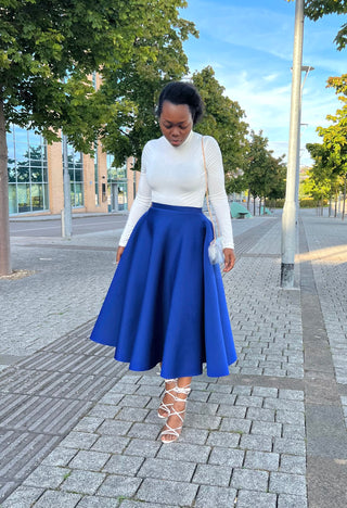 Jupe Francesca Bleu Royal Modestique Designs